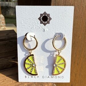 🚨 3 for $15 🚨 Black Diamond Lemon Lime Drop Earrings